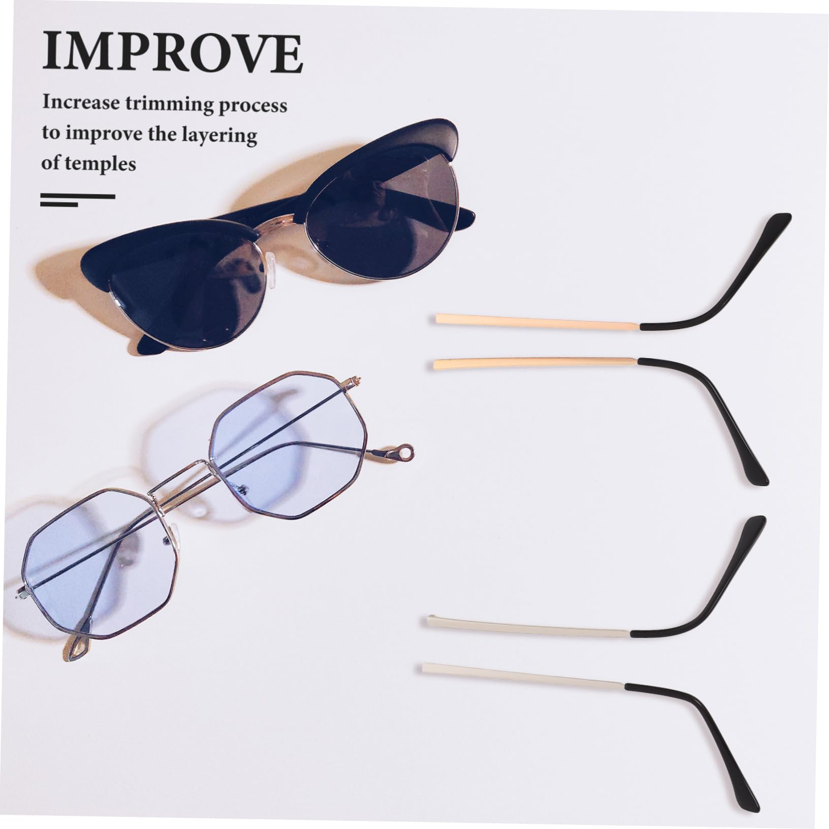 10 Paires Jambes De Lunettes Jambe De Lunettes Bras De Remplacement De Lunettes Tournevis à Lunettes Hommes Et Femmes Des Lunettes De Soleil Pièces De Rechange Plastique