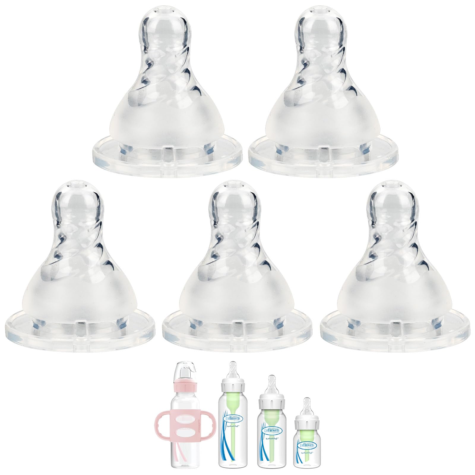 Photo 1 of XUNICUTE Silicone Nipples, Level 3 Fast Flow, 5 Count