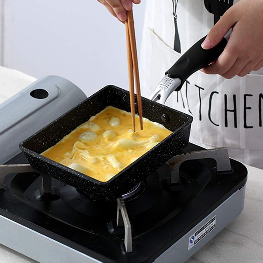 Garnki I Patelnie Kuchenne Patelnia Do Omletów I Jajek Powłoka Nieprzywierająca, Miniaturowa Japońska Kwadratowa Patelnia, Na Śniadanie, Zdrowa I Bezpieczna, C