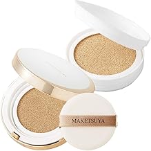 Everlife Beauty Makeup Gloss Cushion Compact Product + Refill Set, Medium Beige, Approx. 2 Months Worth, Foundation