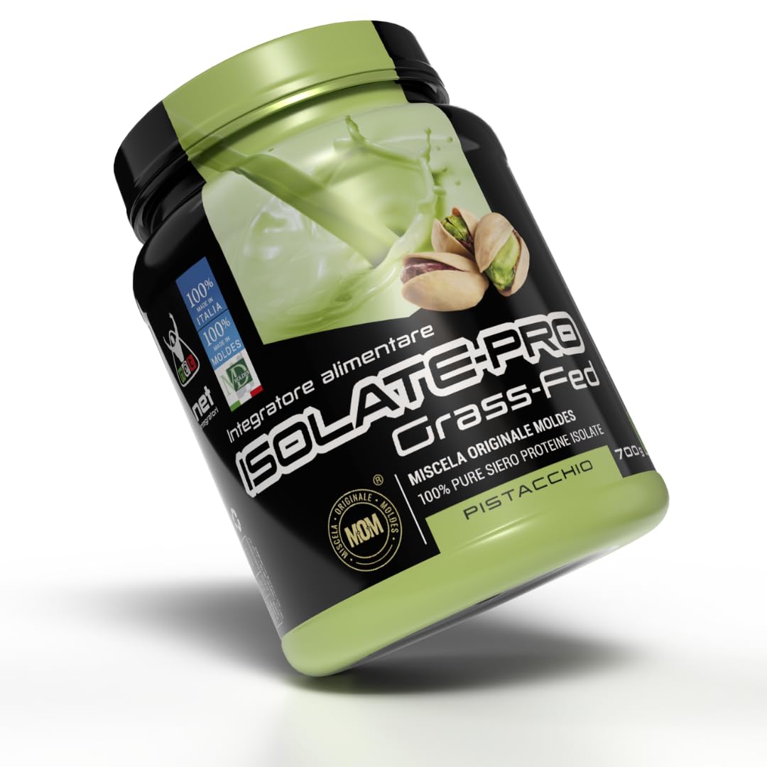 NET Integratori Izolowane Pro Grass-Fed - Suplement Izolowanego Białka - Pistacje - 700 g