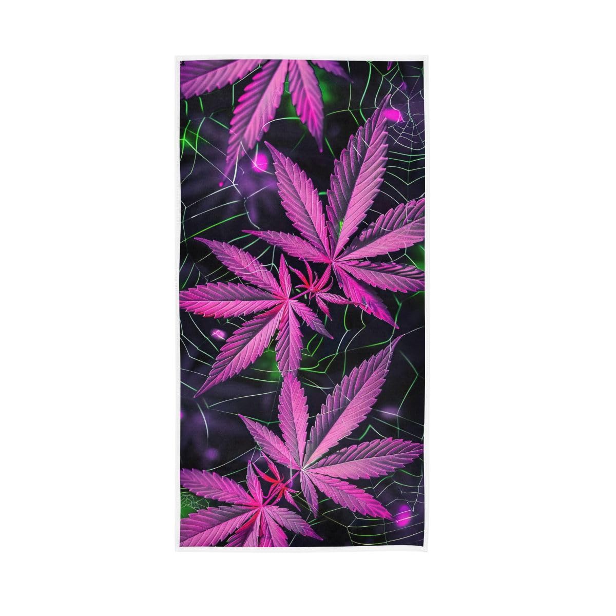 HUYGD HUYGDLeaves Hand Towel, Lightweight Towels for Bathroom, Gym, Hotel, Spa 15 x 30 Inches