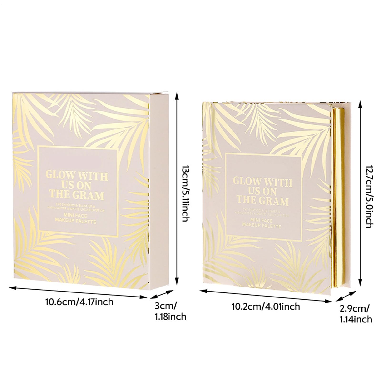 Palette De Maquillage Livre - 12 Couleurs À Paupières,À Paupières Nacrée Style Livre Avec 4 Fard À Joues Et 4 Brillant À Lèvres | Pour Femmes, Filles, Beauté, Fête,