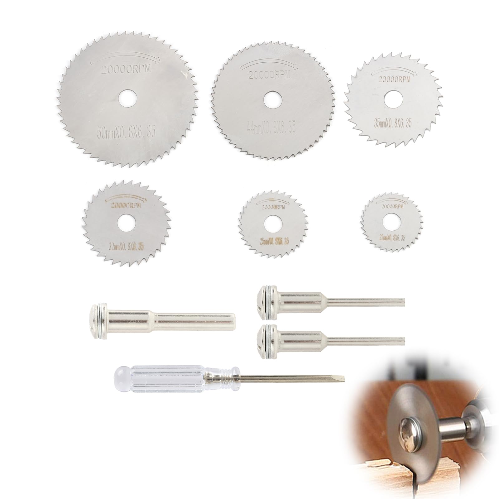 Blackfriday,10Pcs HSS Rotary Tool Saw Blades Kit, (22-50mm) for Wood Plastic & Metal Cutting