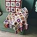 Handmade Crochet Blanket, Colorful Square Tassel Sweater Style Granny Blanket, Indoor and Outdoor Travel Chaise Lounge Sofa Bed Cover Blanket Living Room Bedroom Decoration (47 * 23inch)