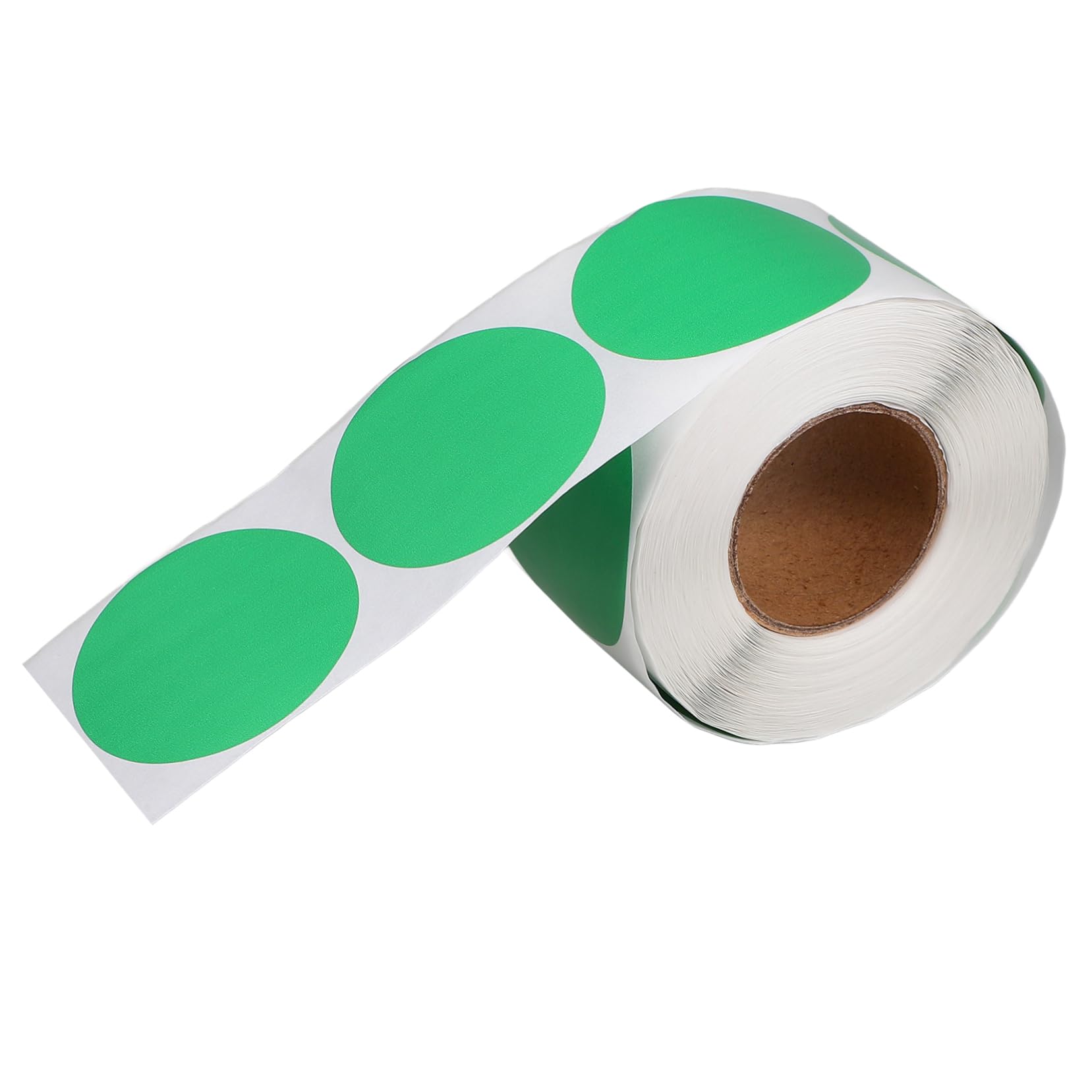 VILLCASE 5 Rouleaux Autocollant Étiquettes Thermiques Rondes Étiquette à Pois Ronds Point De Code Stickers Planche Imprimante D'étiquettes Thermique Étiquettes Alimentaires Étiqueteuse Bacs