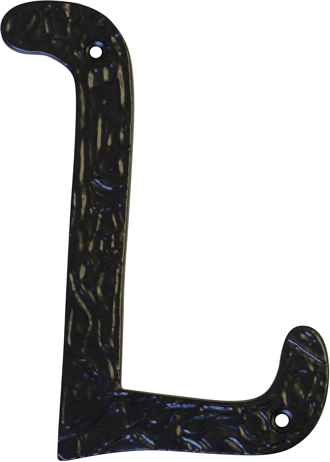 RCH Hardware 830L-BLK152 Decorative Solid Cast Iron 6 Tall House Address Letter L, Matte Black Finish, Matching Screws Included, 6 Inch