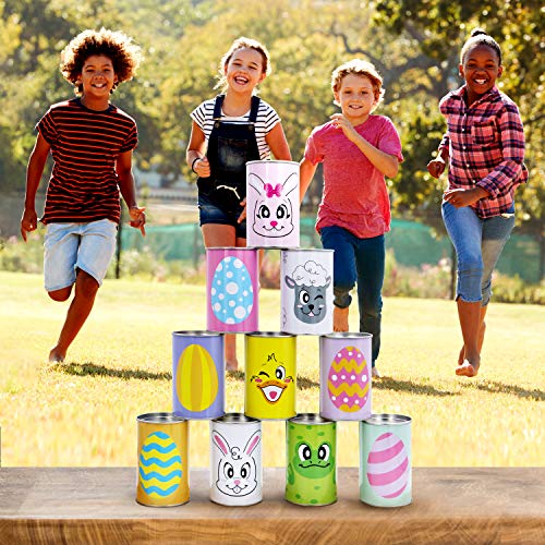 JOYIN 13 Stks Pasen Carnaval Zitzak Toss Knockdown Can Game Set voor Kinderen & Volwassenen Vakantie Outdoor Yard… - Image 8
