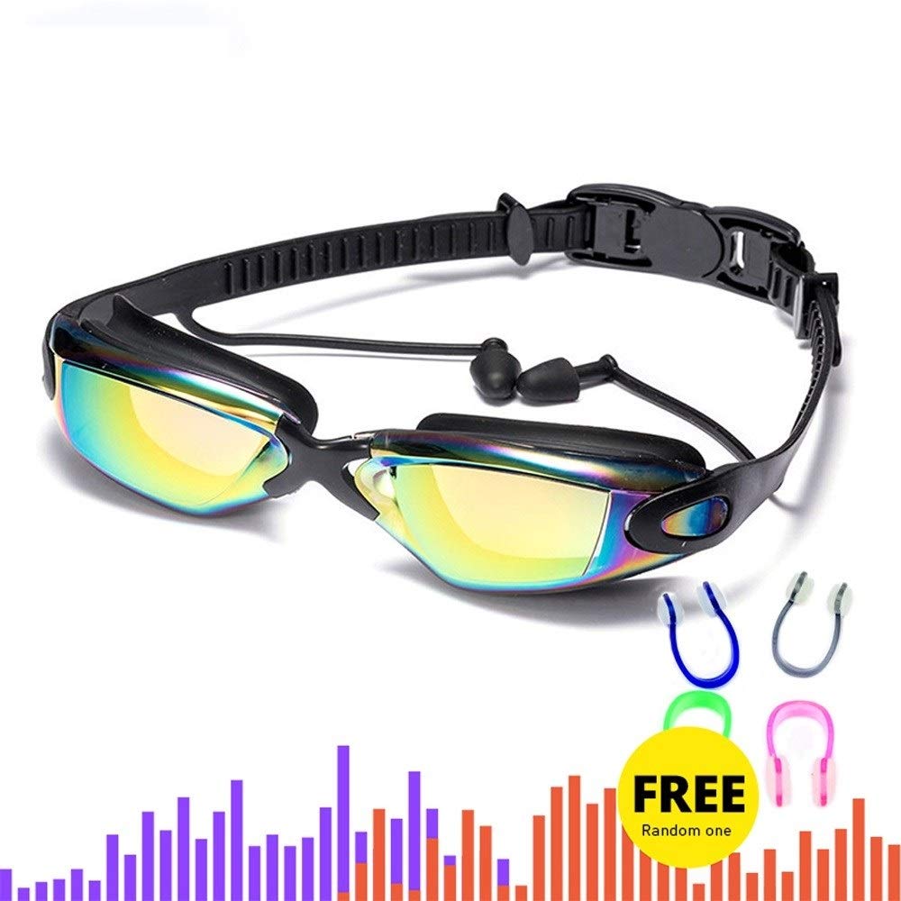 Occhialini da Nuoto, Regolabile Occhialini da Nuoto, Anti-Nebbia Protezione UV di Nuotata Occhiali for Unisex Adulto Uomini Donne Gioventù Scherza Il Bambino(Blue,White)