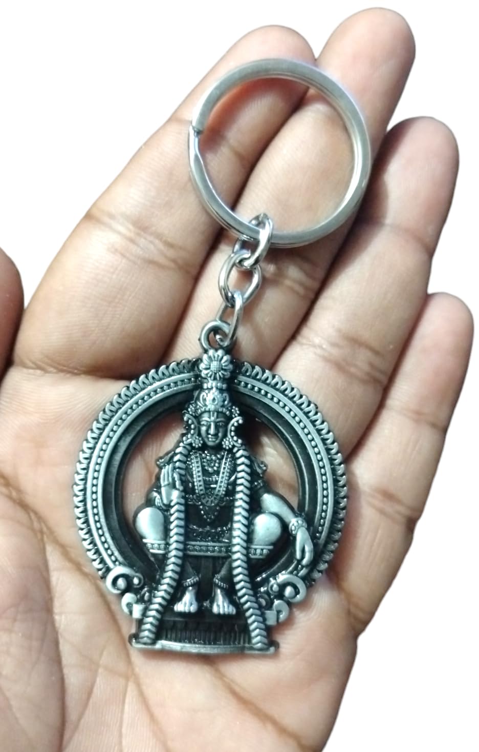 Lord Shiva Vishnu God Sabarimala Ayyapan Ayyappa Swamy Hard Metal Keychain Key Chain Brown Or Grey-image-49