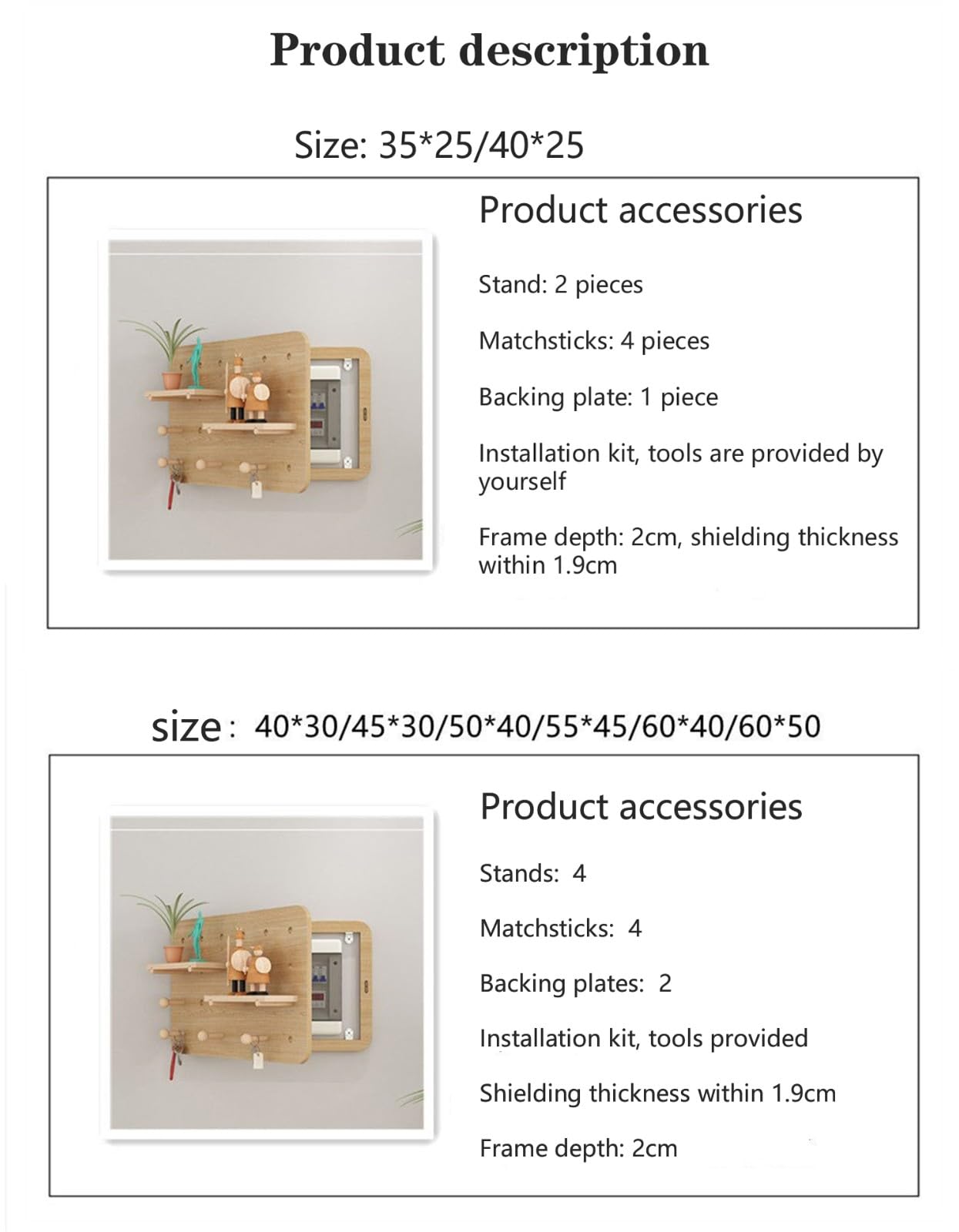 Copertura Contatore Elettrico Da Parete Copertura Decorativa Multifunzionale Copertura Scatola Elettrica,Copri Quadro Elettrico Copertura Scaffale Di Stoccaggio,Facile Da Installare