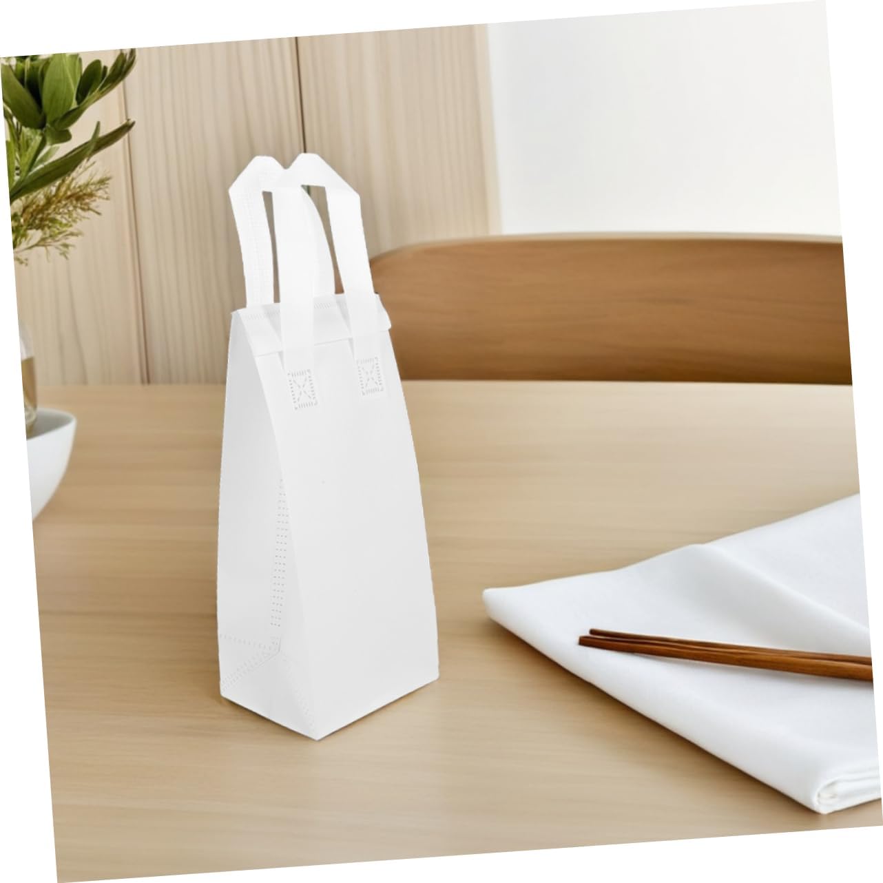 Homoyoyo 50pcs Insulated Single Cup Coffee Carrier Bag With Handles Thermal Takeout Tote Portable Drink Packaging Bag For Restaurants, Cafes, And Food
