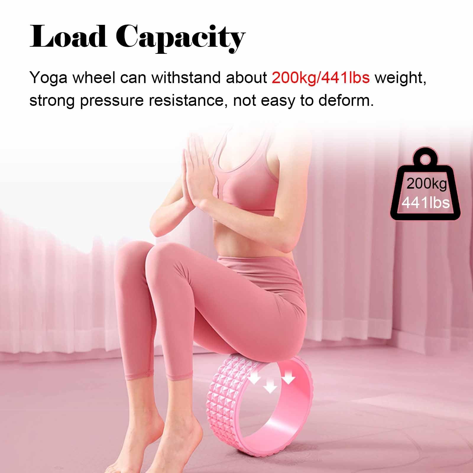 Cerchio Aereo Casa 5D Ruota per Lo Yoga Sportivo, Ruota per Massaggio Indoor per Palestra, Studio di Danza, Facile da trasportare Bambini Adulti Ruota Yoga per Il Mal di Schiena e Lo Stretching (Colo