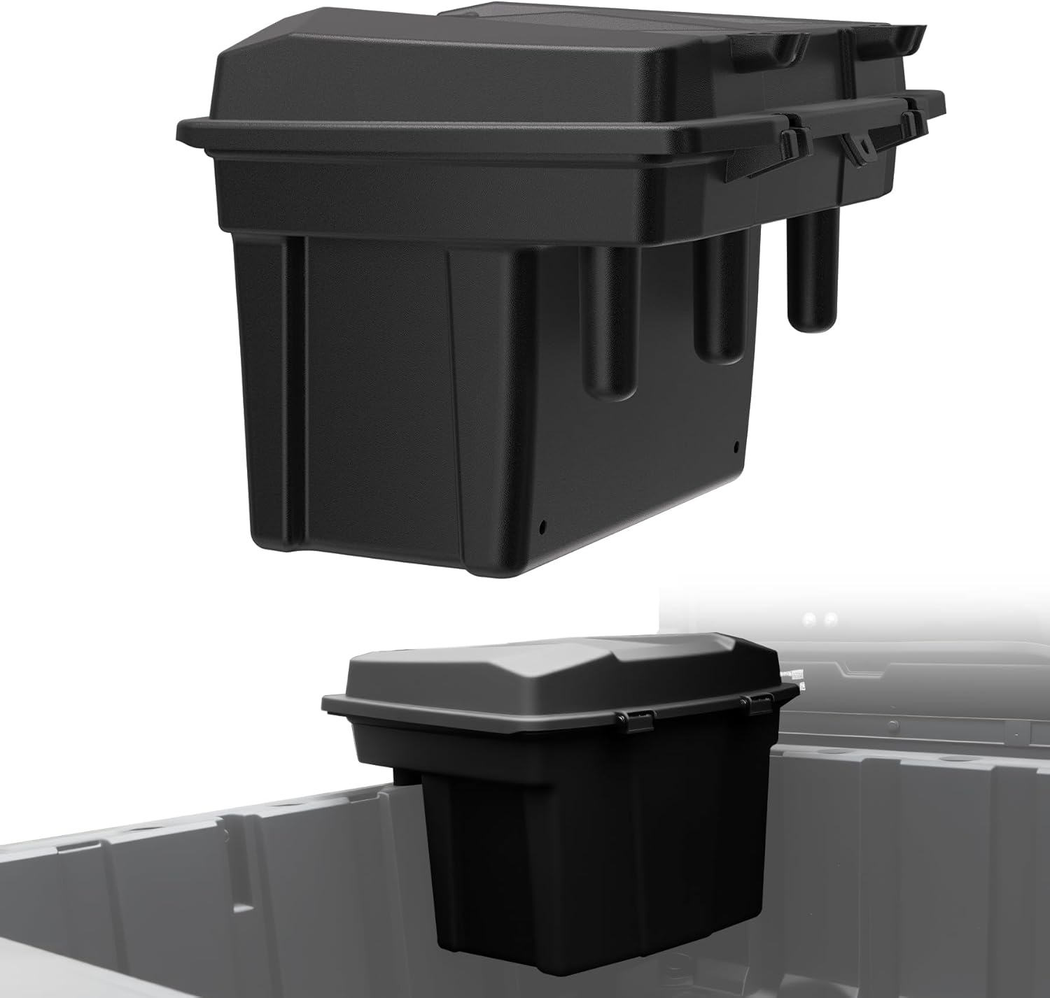 21L UTV Cargo Storage Box for Polaris Ranger 1000 900 570 500, Waterproof Removable Rear Bed Storage Bin with Top Tool Tray for Polaris XP 1000 900 570 500/ General 1000 2016-2025 Accessories