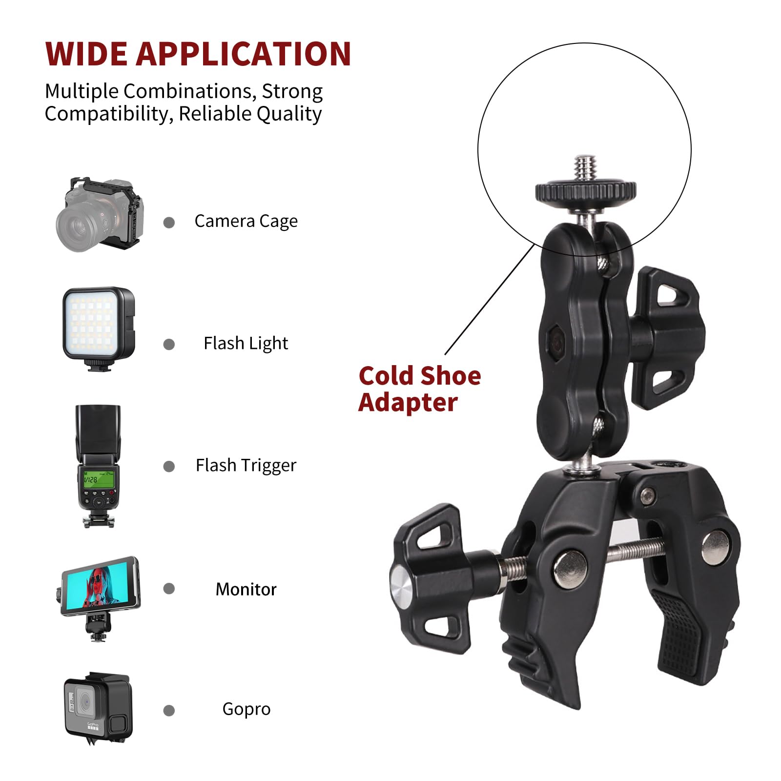 Supporto A Ventosa VVNTVEE Per Fotocamera E Telefono In Auto, Doppia Testa Sferica Regolabile 360°, Compatibile Con GoPro, Action Cam, Smartphone