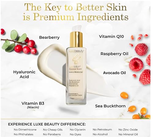 Miniatura 9 de Hidratante de ácido hialurónico no graso - Hidratante facial sin perfume y loción sin perfume - Sin rellenos, loción de ácido hialurónico orgánica y