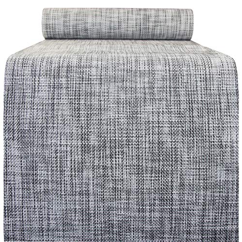 Sets de table lavables pour repas de famille complet avec nappe chemin de table gris chic