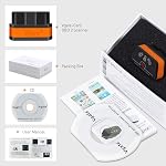 Vgate OBD2 Bluetooth Scan Tool, ELM327 Bluetooth OBDII Diagnostic Scanner, Auto Car Code Reader, Vehicle Fault Code Scanner for Android & iOS Auto Sleep Updated Version (Orange)