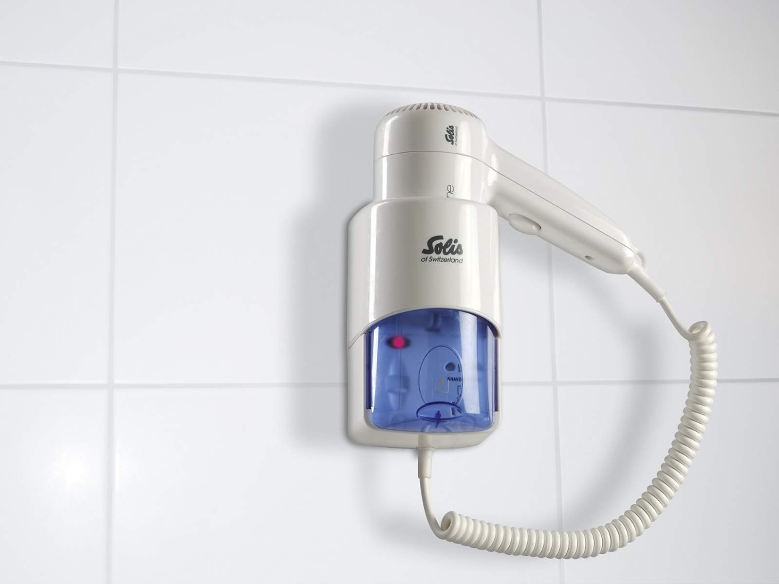 Solis Wandhaartrockner mit Anschluss für Elektrorasierer, Mehrere Temperatur- und Gebläsestufen, 1200 Watt, Comfort Line Plus (Typ 431), Weiß