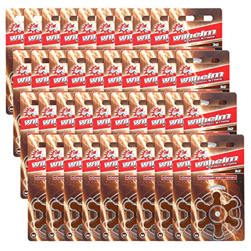 240 x Wilhelm Hörgerätebatterien Typ 312 braun Hörgerätbatterie PR41 ZL3 1,4/1,45 V