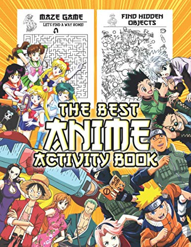 The Best Anime Activity Book: The book works great to relax, stimulate the brain, rejuvenate a good mood after hours of stressful study and work image 2