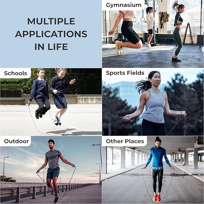 Image of Adjustable Skipping Rope with Hand Gripper Combo for Men & Women | Speed Jump Rope for Cardio, Weight Loss, Fitness & CrossFit