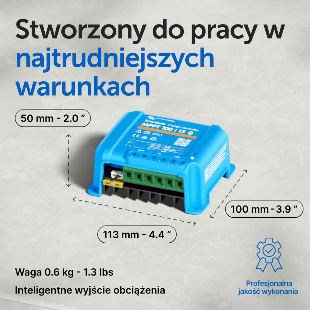 Victron Energy SmartSolar MPPT 100V 15 amp 12/24-Volt Kontroler Ładowania Słonecznego (Bluetooth)