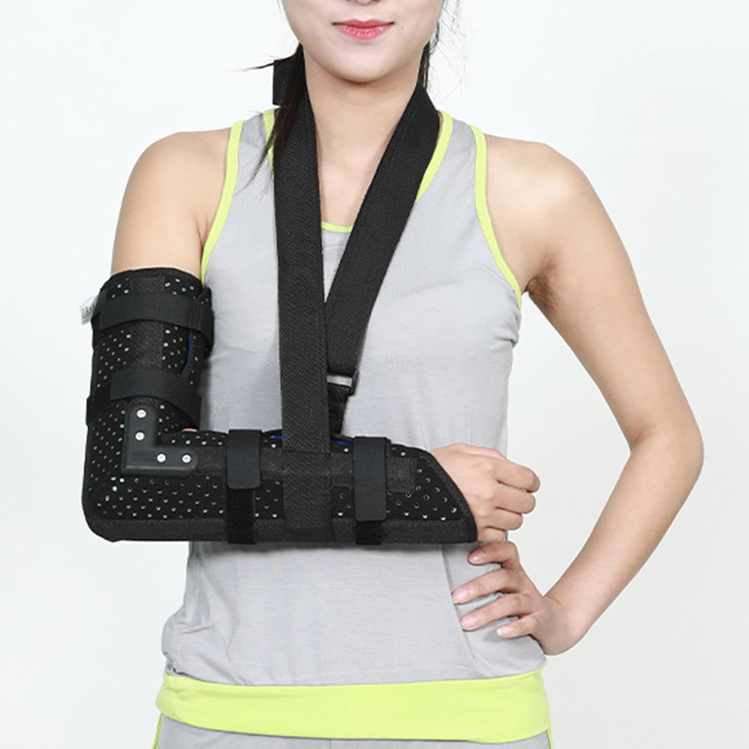 Humeral Epicondyle Brace, Breathable Forearm Bone Elbow Joint Fixed Belt, Adjustable Elbow Brace for Arm Fracture Humerus,S，S