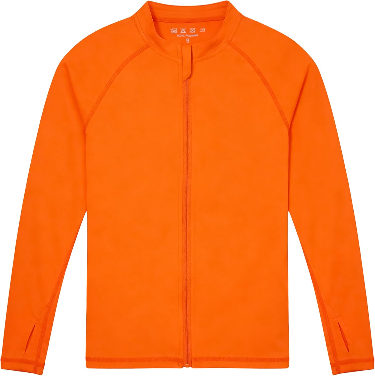 Roadbox Boys UPF 50+ Zip Up Rash Guard Long Sleeve Swim Shirt, Kids UV Protection Sun Shirts Quick Dry for Water Beach Surf