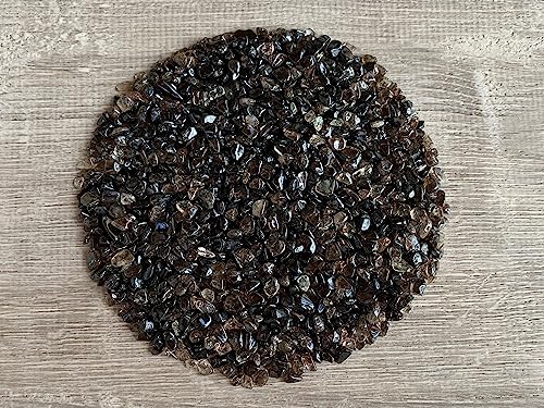 Smoky Quartz Chips – Natural Mini Smoky Quartz Stones, Crushed Undrilled Smoky Quartz, Semi-Tumbled Genuine Smoky Quartz (10 lbs Bulk)