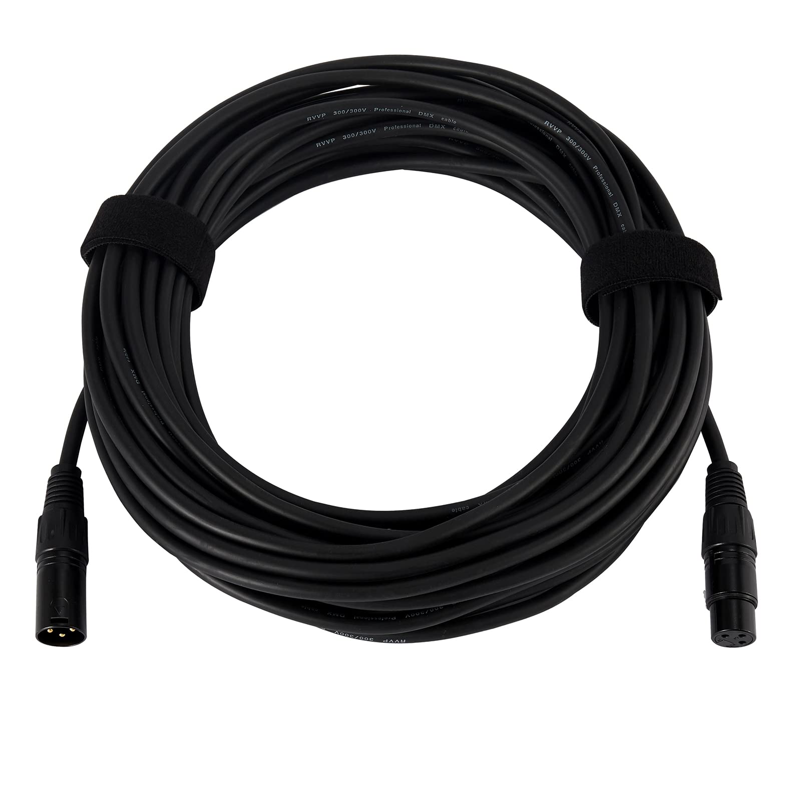 MFL. 50 ft Flexible DMX Cable 22AWG 3 Pin Signal XLR Male to Female Cable Wire for Stage Lighting DJ Lights, 110 Ohms Impedance, Black, 2 Pack