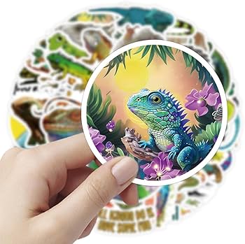 Amazon.co.jp: イグアナ ステッカー 53枚セット PVC 防水 シール