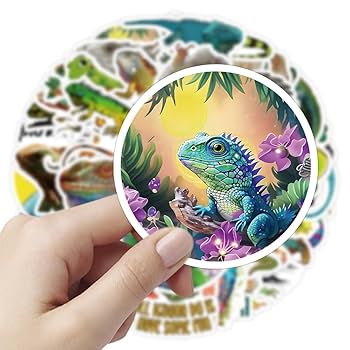 Amazon.co.jp: イグアナ ステッカー 53枚セット PVC 防水 シール