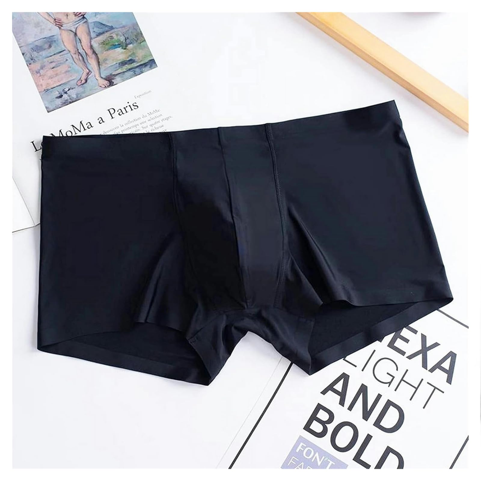 Boxer Uomo 3 Pacchetti Elastici Slip Senza Cuciture da Maschere da Uomo Ultra-Sottile E Traspirante Biancheria da Fuoco A Bassa Vita-XL-3 Red