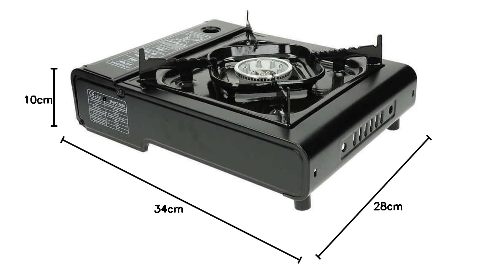 SMH LINE® Hornillo de gas para camping, incluye 24 cartuchos de gas, 227 g, gas butano, maletín, estufa, barbacoa exterior, 1 llama