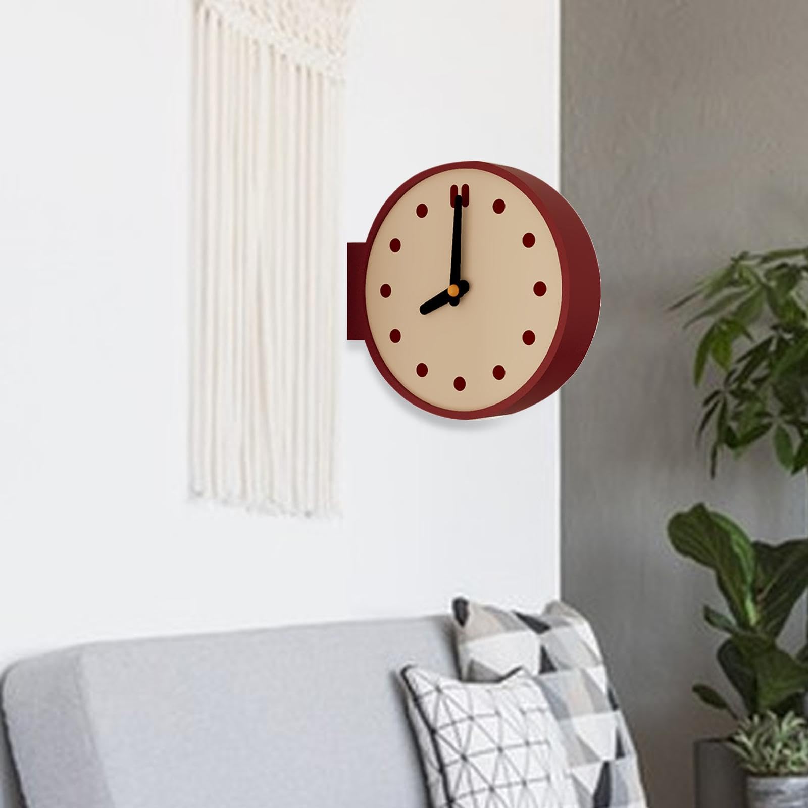 Reloj de Pared de Esquina, Decoración del Hogar, Resistente, Moderno, de Doble Cara, Creativo, de Escritorio