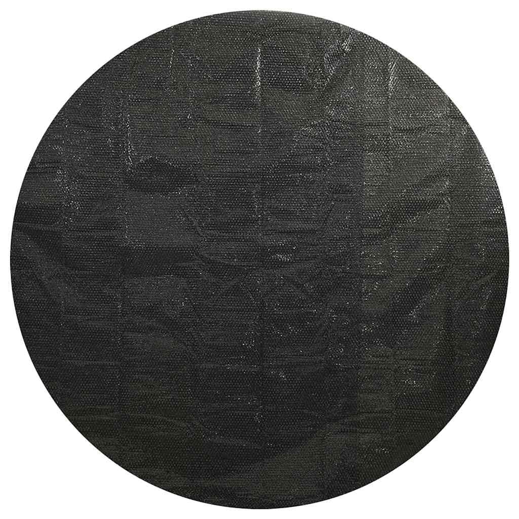 Copertura per piscina nera, 488 cm, in polietilene, con camere d'aria, copertura solare per piscina, protezione contro l'evaporazione, protezione dal calore, protezione dalle foglie
