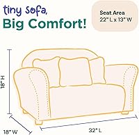 Vista 2 de Keet - Sofá infantil de peluche con almohadas decorativas