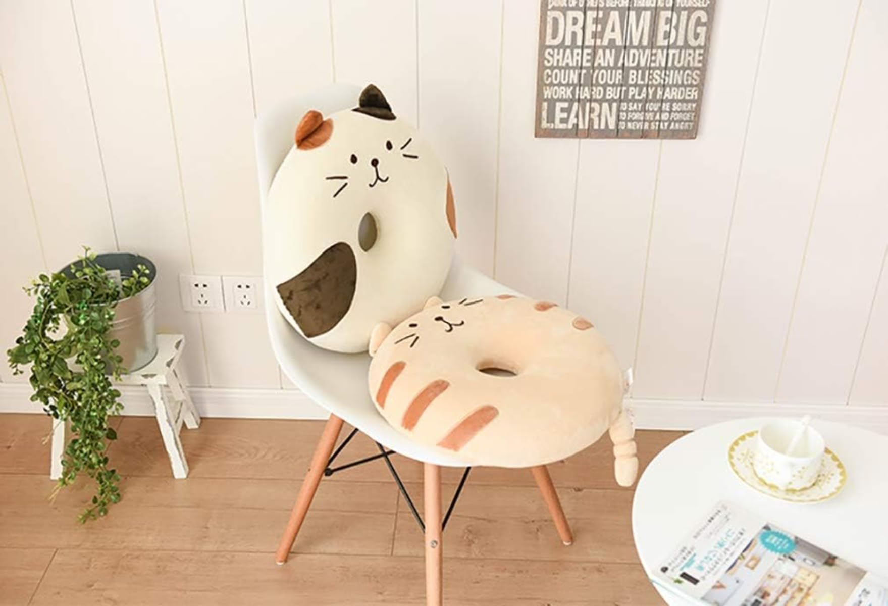 Amazon.co.jp: Geyaziu 円座クッション ドーナツ型 座布団 猫 ねこ