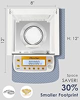 Vista 3 de Hanchen Electronic Analytical Balance, 0.1mg 220g Precise Digital Scale for Lab Pharmacy Chemical Plant Jewelry Store 220g/0.0001g