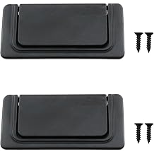 Haidong-3 Inch Flush Pull Ring Handle Black Hidden Recessed Furniture Grip Zinc Alloy Hidden Recessed Furniture Grip-2PCS