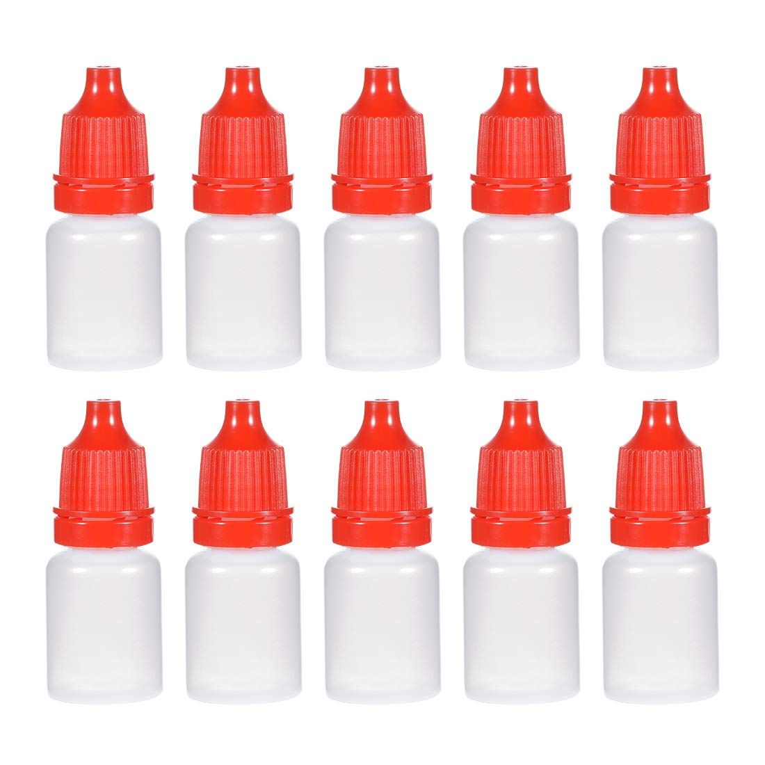 Flacon compte-gouttes plastique vide 5 ml rouge liquide dosage précis