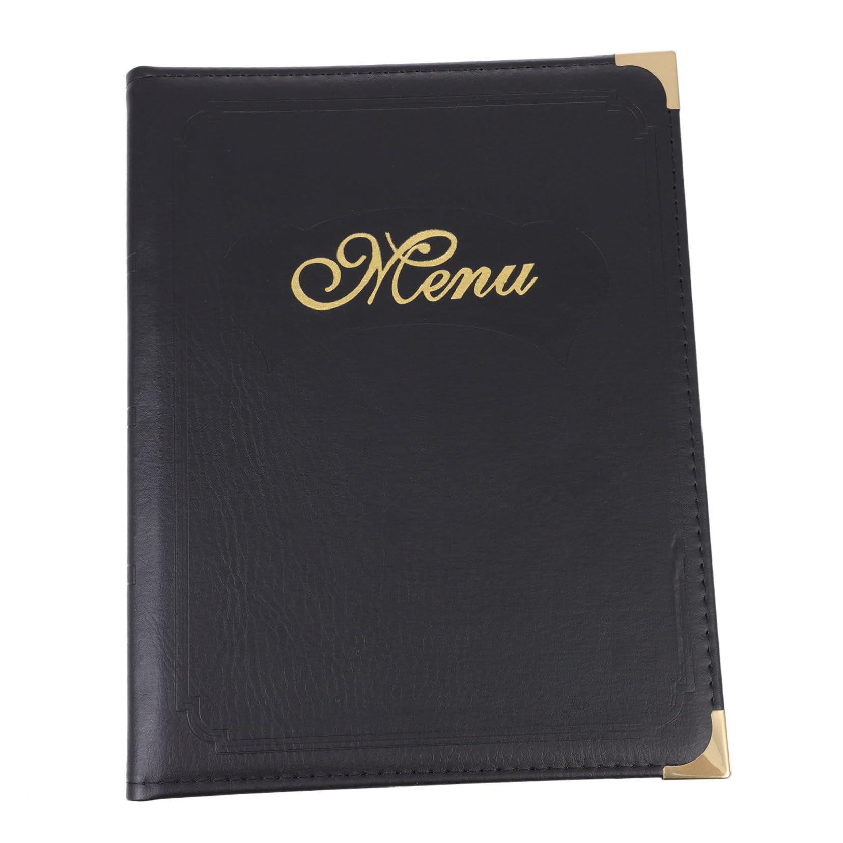 Healifty A4 Size Menu Display Folder Leather Cover Custom Menu Order Menu Folder Restaurant Use Menu Menu Holder