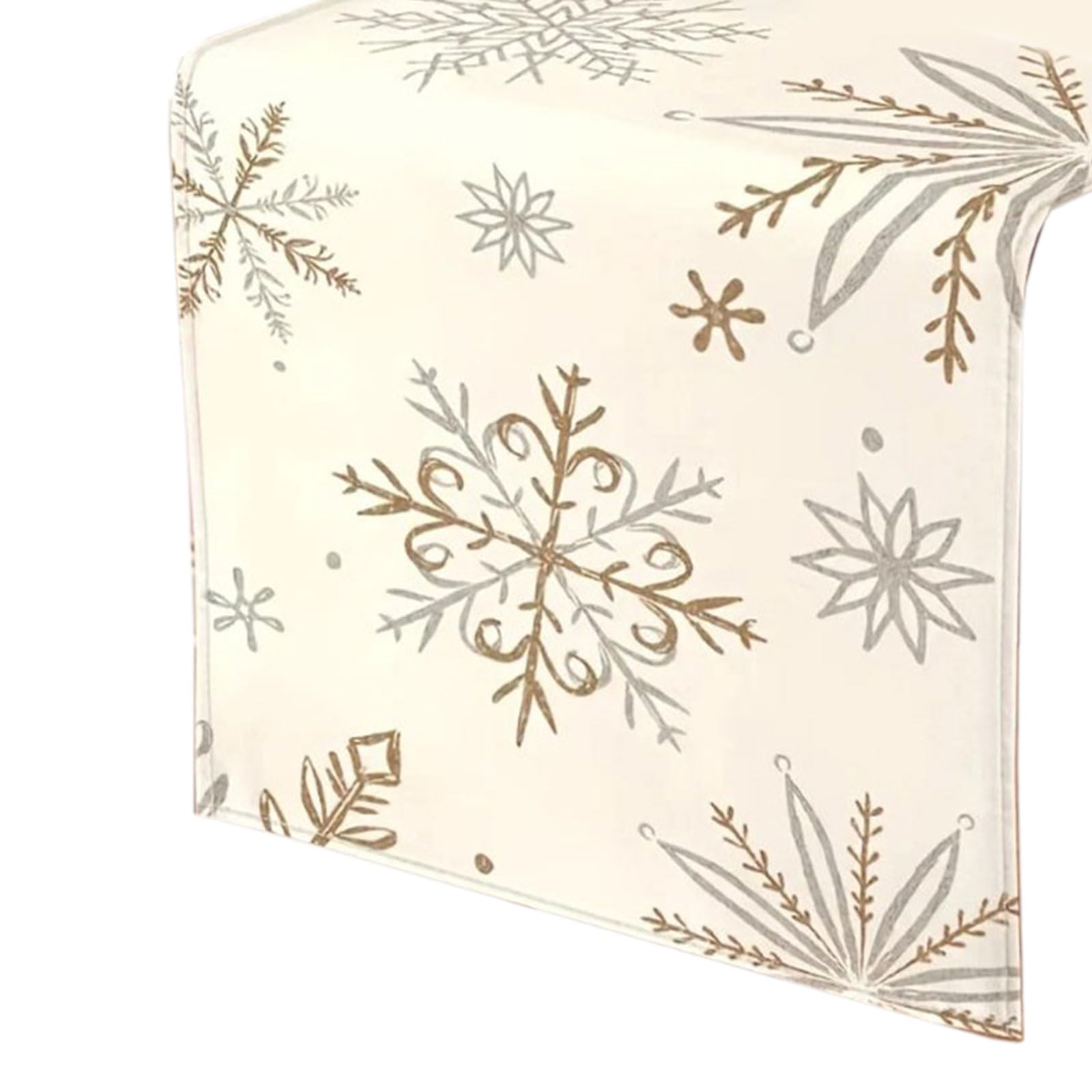 Table Runner Tablecloth with Snowflake Pattern Elegant for Winter Christmas and Seasonal Home Decoration Snowflake Decorations