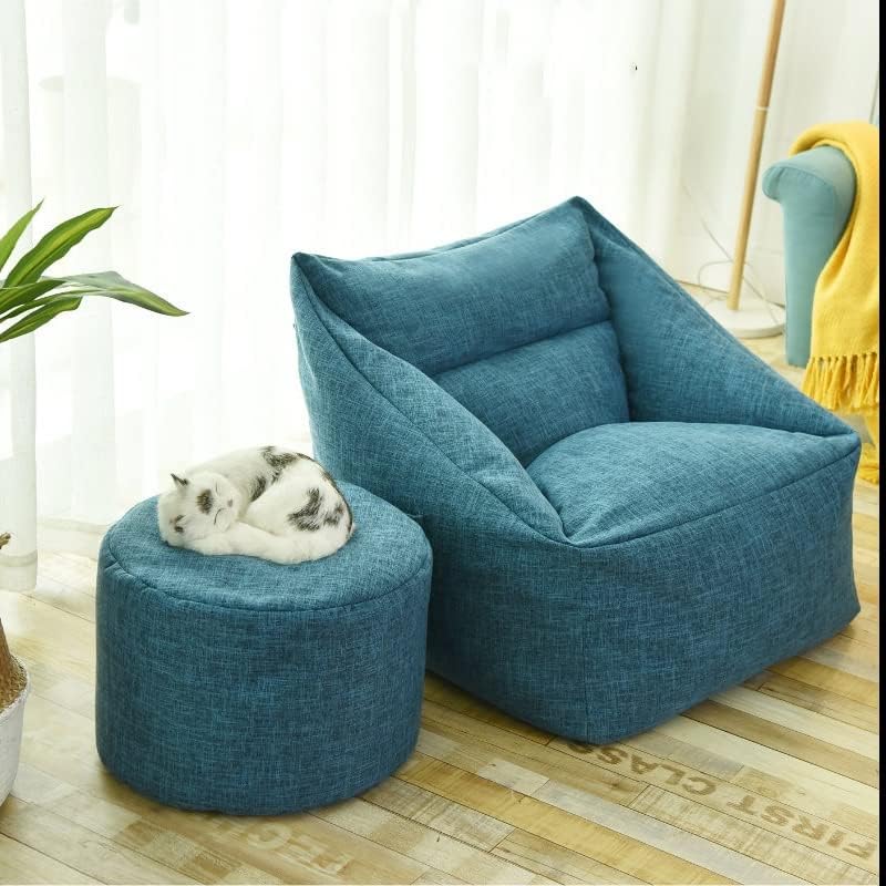 Lazy Bean Bag Sofa Cover Living Room Covered with Couch Without Fillers image 4