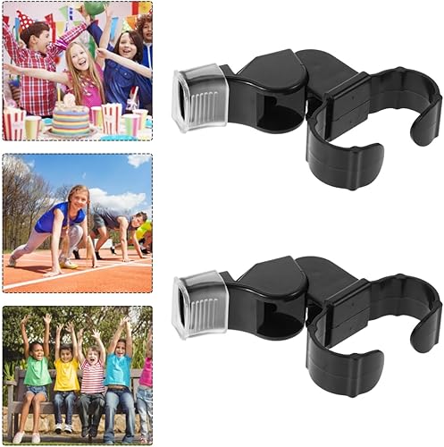 Miniatura 4 de BESPORTBLE Silbato de agarre para dedos, silbatos deportivos de plástico, silbatos de supervivencia, silbatos oficiales de árbitro de hockey para