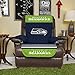 NFL Seattle Seahawks Recliner Reversible Furniture Protector with Elastic Straps, 80-inches by 65-inches