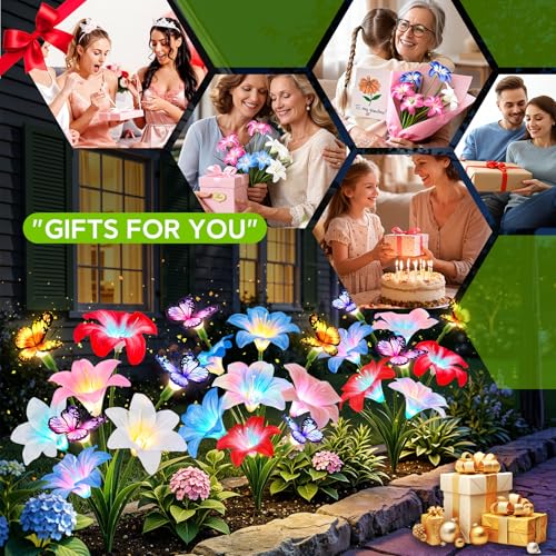 [Prime] Ahaorigin Solar 7-Color Changing Lily Flower Garden Lights: 4-Pack $13.96, 8-Pack - image 7