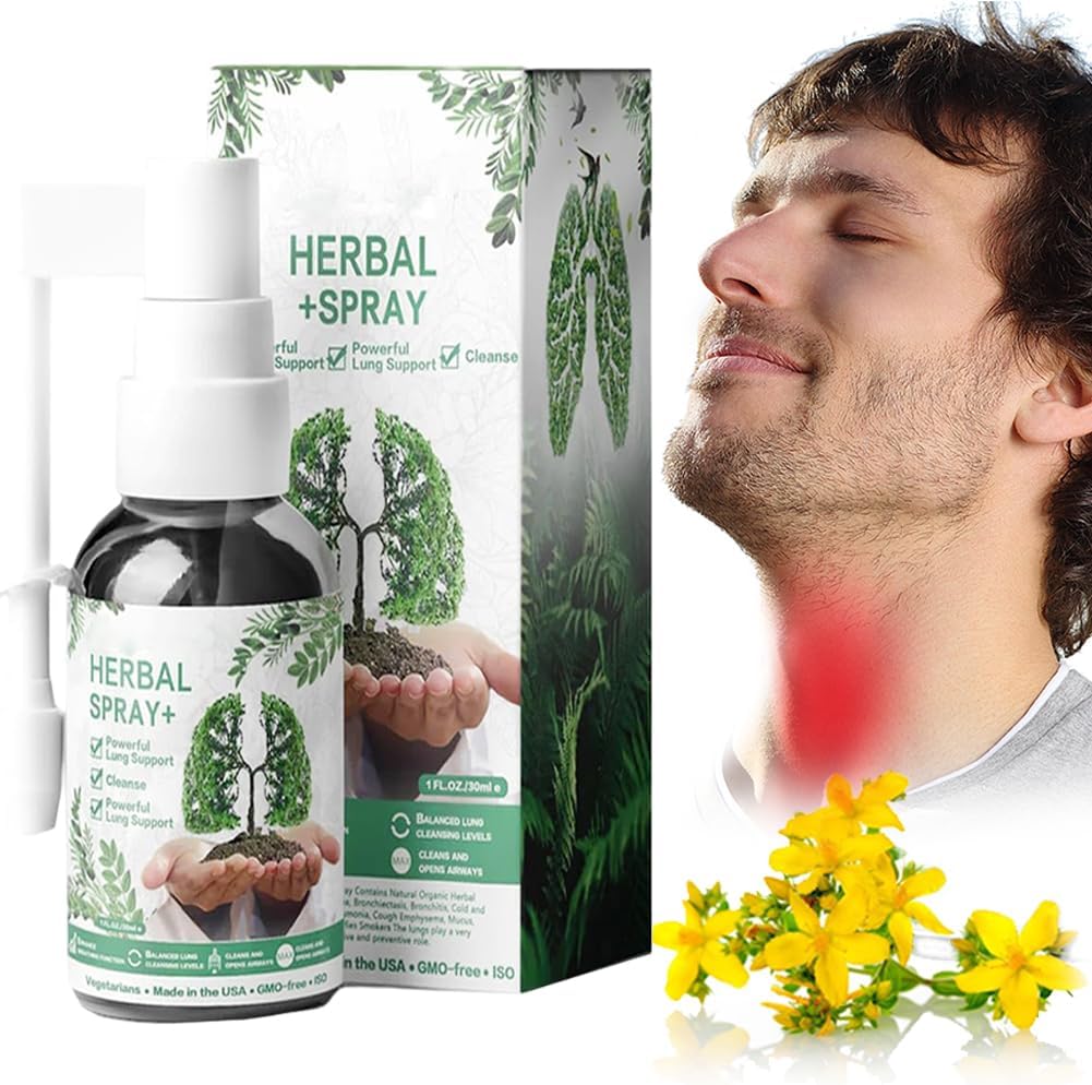 Respinature Herbal Lung Cleanse Mist-Powerful Lung Support,30 ml Respinature Herbal Spray,Cleanse & Breathe,Respinature Herbal Care Essence,Respi nature Herbal Lung Cleanse Mist (1BOX)