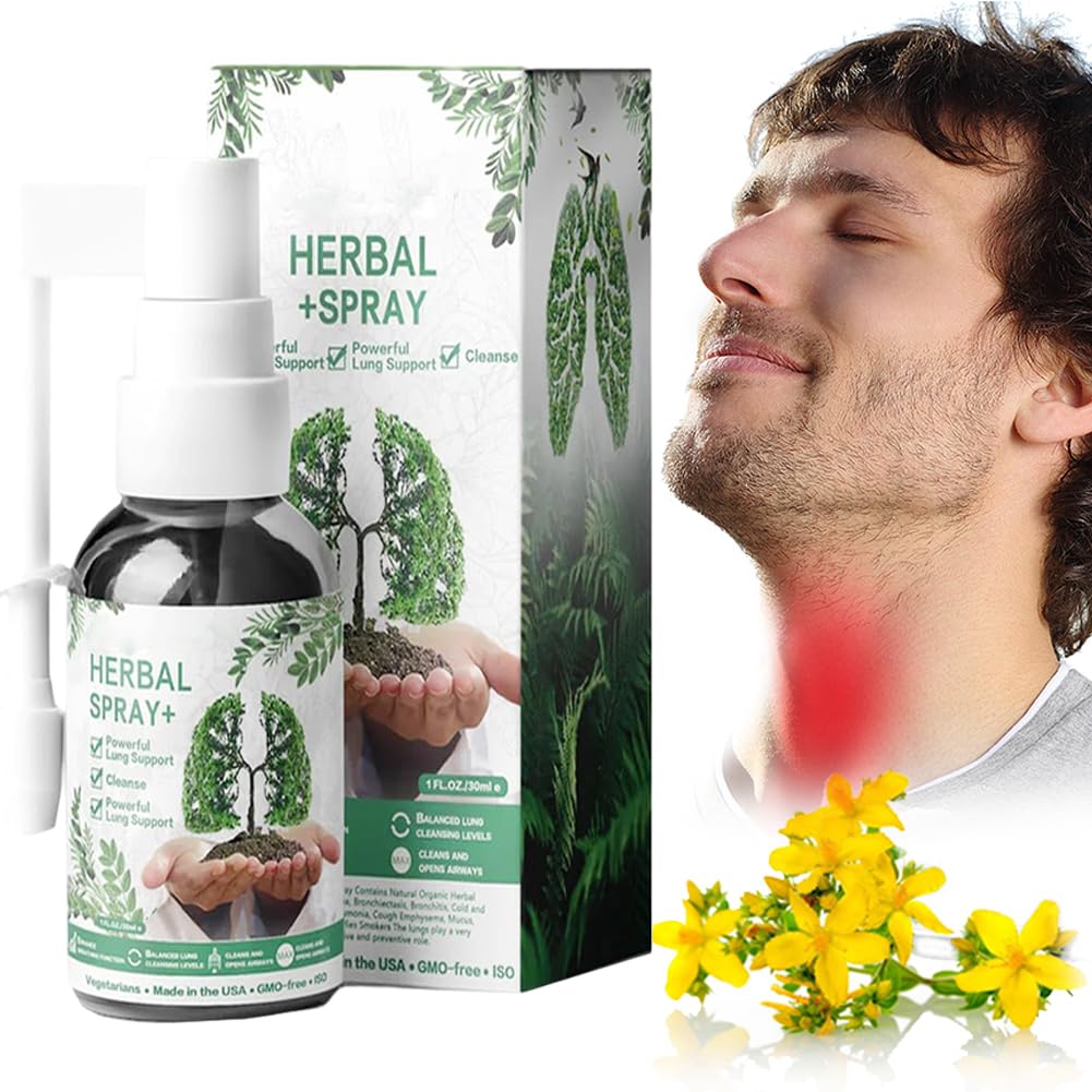 Respinature Herbal Lung Cleanse Mist-Powerful Lung Support,30 ml Respinature Herbal Spray,Cleanse & Breathe,Respinature Herbal Care Essence,Respi nature Herbal Lung Cleanse Mist (1BOX)